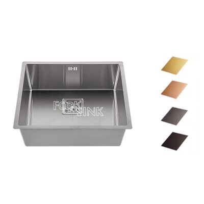 Multifunction Black 54x44cm 304 Stainless Steel Kitchen Sinks PVD Custom Size Handmade Sink Kitchen Drop In Soundproof Sink Basin