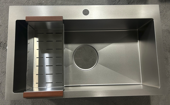 Compasso de mel Aço em relevo 304 Sink 185 Big Drain Hold para o mercado coreano Top grosso