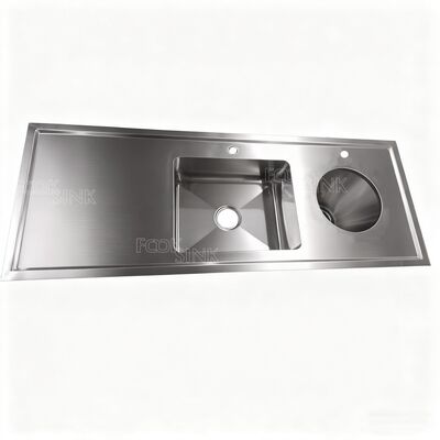 Hospital Médico 304 316 Aço inoxidável Lavabo Cirúrgico Higiênico Double Bowl Design Sluice Feature Sink Faucet Incluído