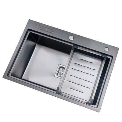 Lava-louças de aço inoxidável 304 Lava-louças de cozinha de aço inoxidável 16/18 gauge resistente a arranhões e silencioso lava-louças nano lava-louças estação de trabalho lava-louças com acessórios