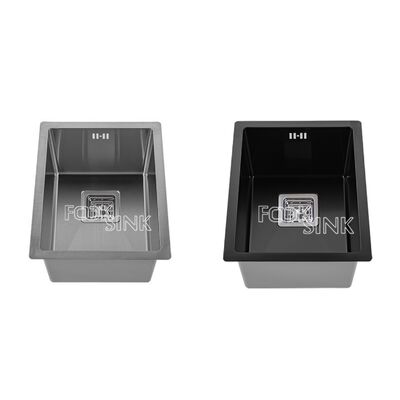 Alta Qualidade Moderna Pequena Fabricação à Mão de Aço Inoxidável 304 Lave Esfriada Mono Bowl Nano Negro Cozinha Design Multifuncional Lave Para Bar Rv