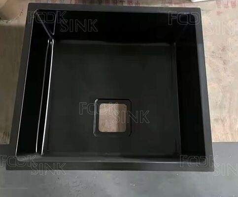 Pia de cozinha multifuncional preta, 54x44cm, aço inoxidável 304, pvd, tamanho personalizado, artesanal, pia de cozinha, à prova de som