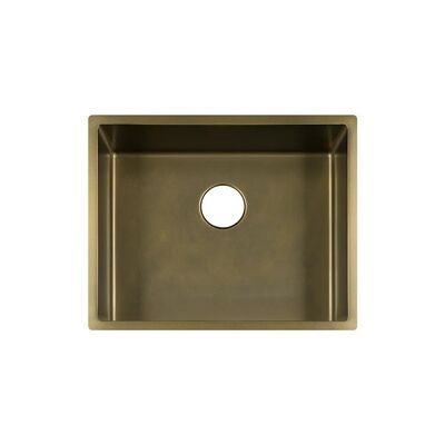 Lava-louças modernas 540x440mm Vintage Bronze Lava-louças de cozinha 304 aço inoxidável 10 polegadas Lava-louças sem torneira Fregadero De Cocina