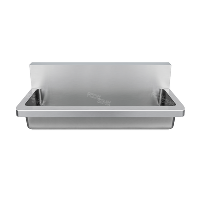 Factory Production Direct Price Public Sink Brushed Large Outdoor 304 Stainless Steel Sinks Kitchen Custom Size Commercial Stainless Steel 1200mm Long Hand Washing Trough