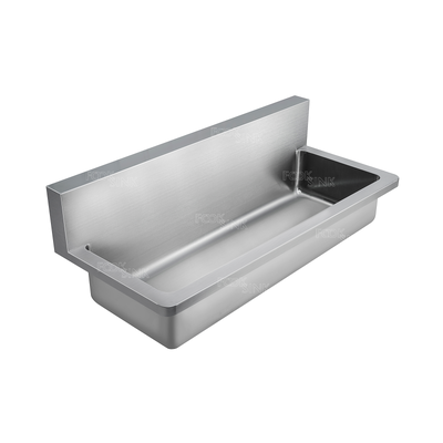 Fabrica Produção Preço direto Lavabo público escovado Largo exterior 304 Lavatórios de aço inoxidável Cozinha tamanho personalizado Comércio de aço inoxidável 1200mm Longa lavatório de mãos