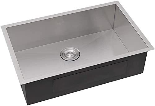 Venda Quente Lavabo de cozinha feita à mão de aço inoxidável 10 polegadas profundos Sus304 Lavabo para a cozinha Apartamento Hotel Fregadero De Cocina